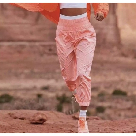 FP Movement Pants - NWT FP Movement Way Home Joggers Neon Papyana Punch Pink High Rise Pants Small
